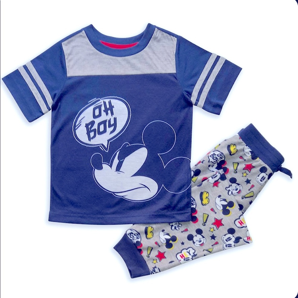 Mickey Mouse boys Two piece sleep set blue NWT